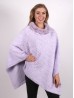 Soft Faux Fur Poncho W/ Weave Pattern 